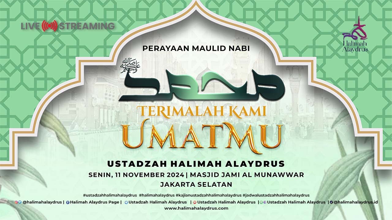 🔴𝗟𝗜𝗩𝗘 𝗡𝗢𝗪 - 𝗧𝗘𝗥𝗜𝗠𝗔𝗟𝗔𝗛 𝗞𝗔𝗠𝗜 𝗨𝗠𝗔𝗧𝗠𝗨 | 𝗨𝗦𝗧𝗔𝗗𝗭𝗔𝗛 𝗛𝗔𝗟𝗜𝗠𝗔𝗛 𝗔𝗟𝗔𝗬𝗗𝗥𝗨𝗦