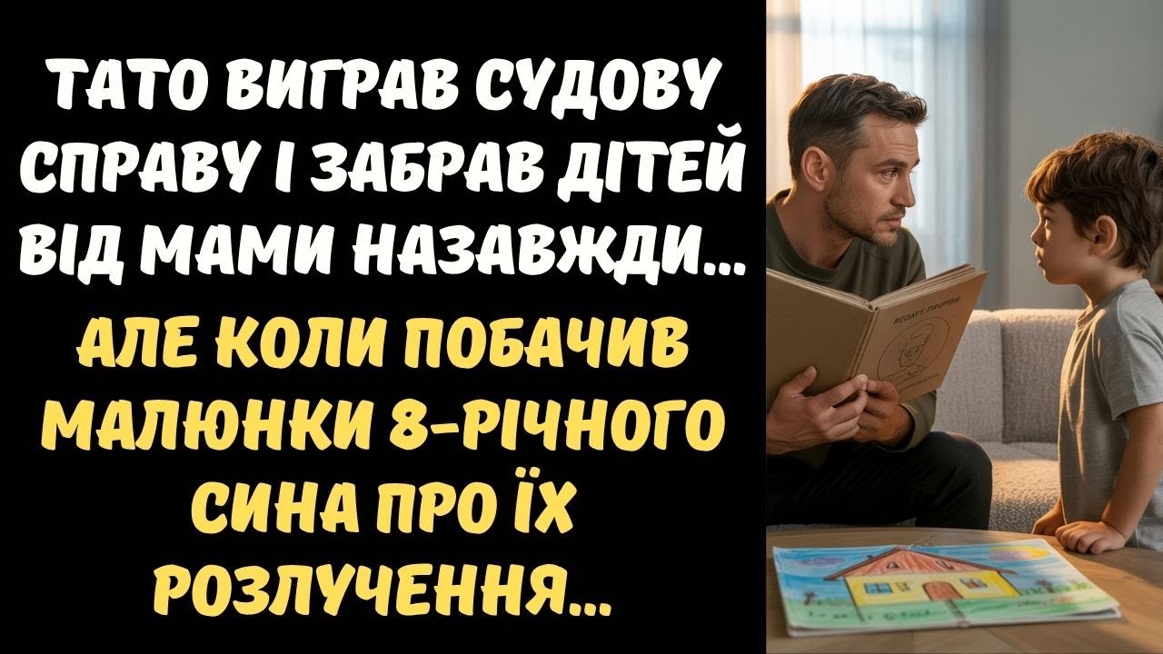 ТАТО ВИГРАВ СУД І ЗАБРАВ ДІТЕЙ ВІД МАМИ... АЛЕ КОЛИ ПОБАЧИВ МАЛЮНКИ СИНА, БУВ ШОКОВАНИЙ!