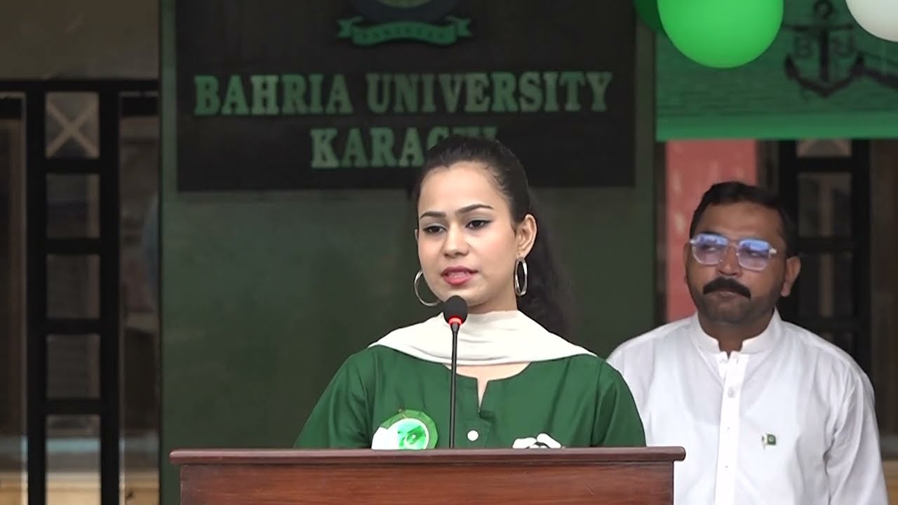 14 August Urdu Hosting in Bahria University |Erfa Ansari | Independence Day| Must Watch