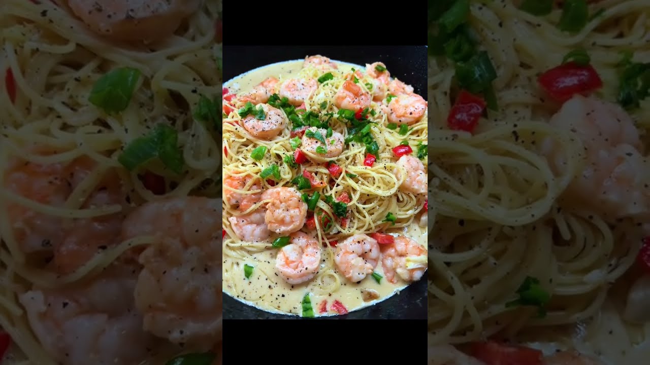 Better than restaurant style velvety shrimp Alfredo