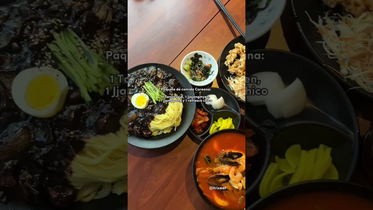 Lugar de comida Japonesa y Coreana 🫶🏻 #comidaasiatica #jjajangmyeon #soju #trixeat #comidacoreana