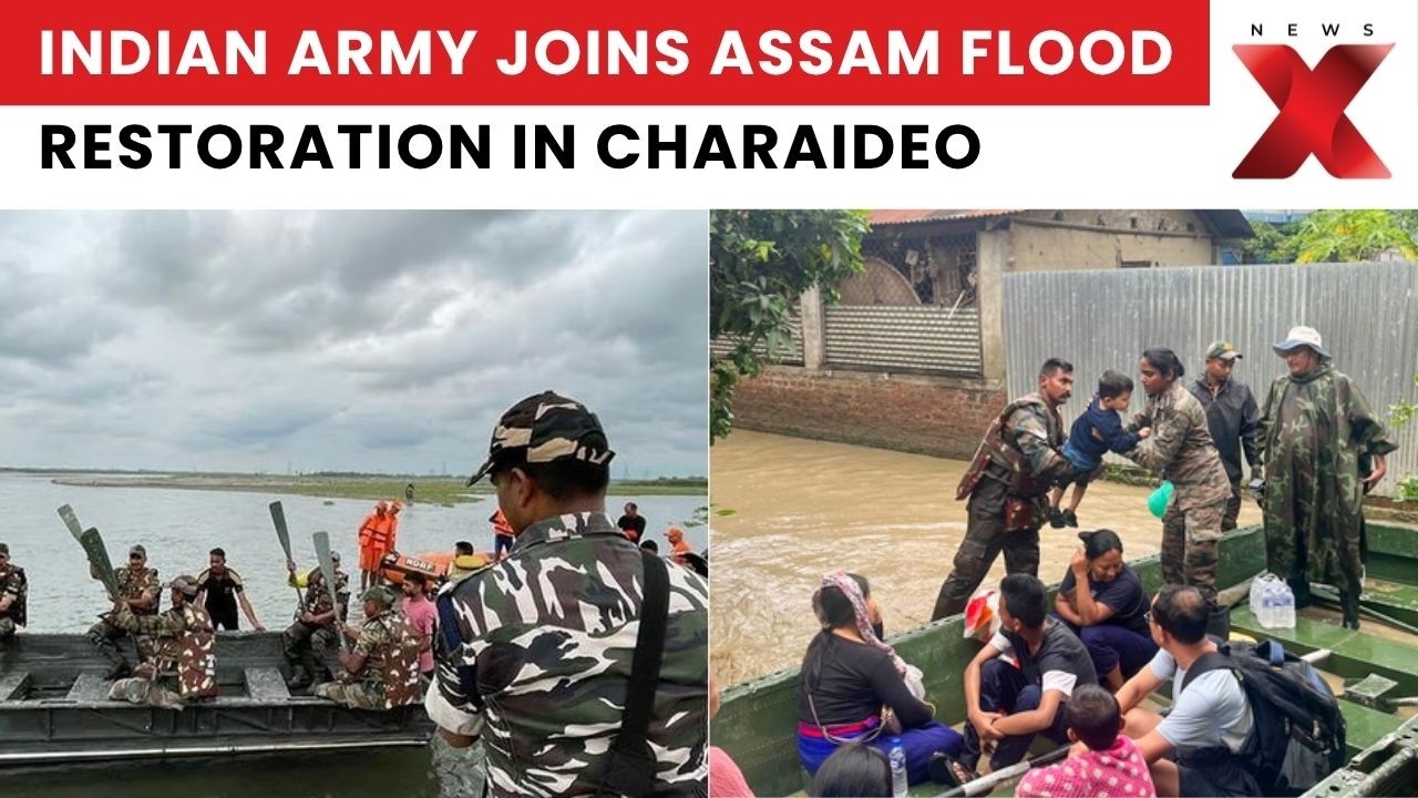 Assam Floods: Indian Army Clears School Sediments in Charaideo Relief Effort | NewsX