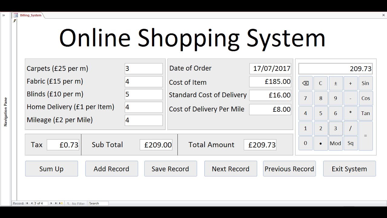 How to Create Billing Systems in Microsoft Access 2016 using Form - Tutorial 1 of 2