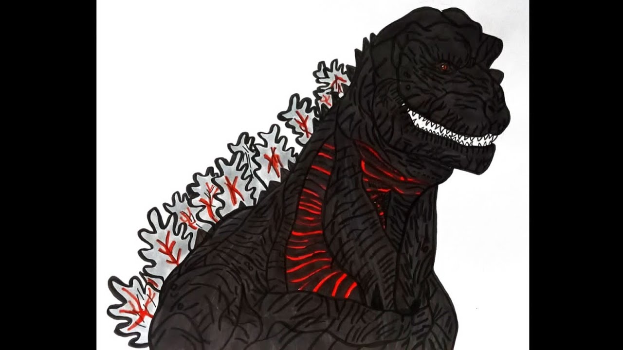 Como desenhar Shin Godzilla - Shin Godzilla 