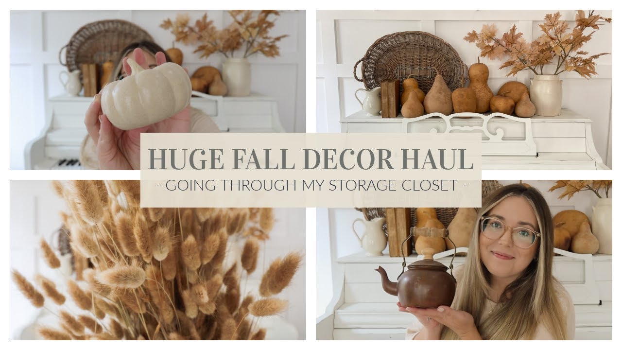 HUGE FALL DECOR HAUL + FALL DECORATING INSPIRATION | FAVORITE FALL FINDS FROM MY STORAGE CLOSET