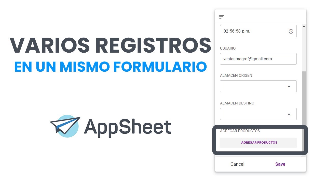 TABLA REFERENCIADA - CÓMO AGREGAR VARIAS LINEAS EN UN MISMO FORMULARIO CON APPSHEET