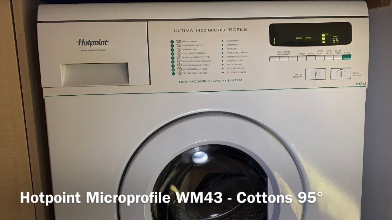 Hotpoint Ultima 1400 Microprofile WM43 - White Cottons 95°