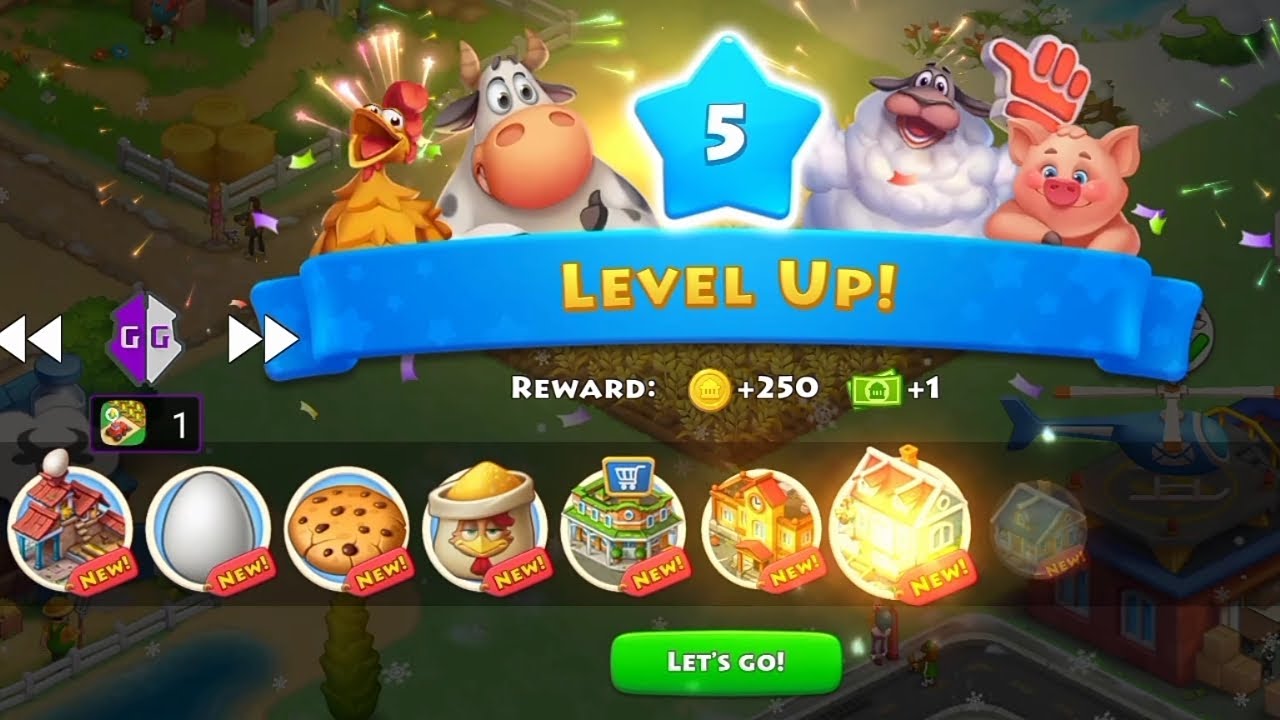Township level up/crop xp - gameguardian