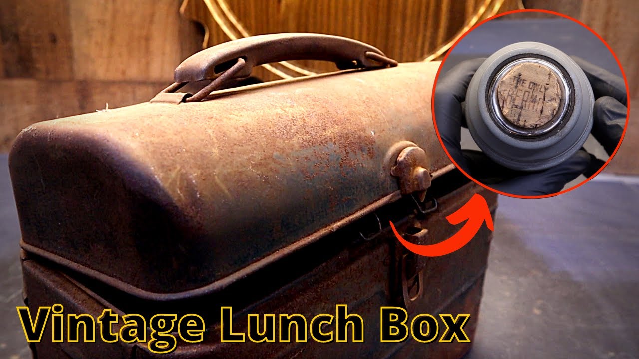 Vintage Rusty Lunch Box & Thermos Restoration