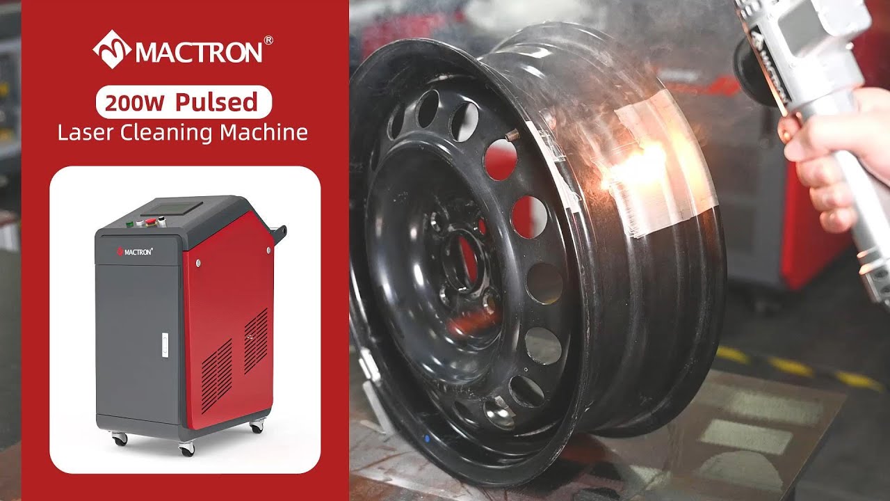 Mactron Laser | Mold and Car Wheel Laser Cleaning 200W Pulsed Fiber Laser Cleaning Machine