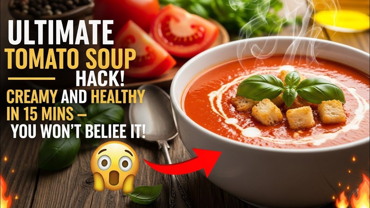 Ultimate Homemade Tomato Soup Hack Creamy, Healthy Comfort in15 Minutes  You Won't Believe How Easy