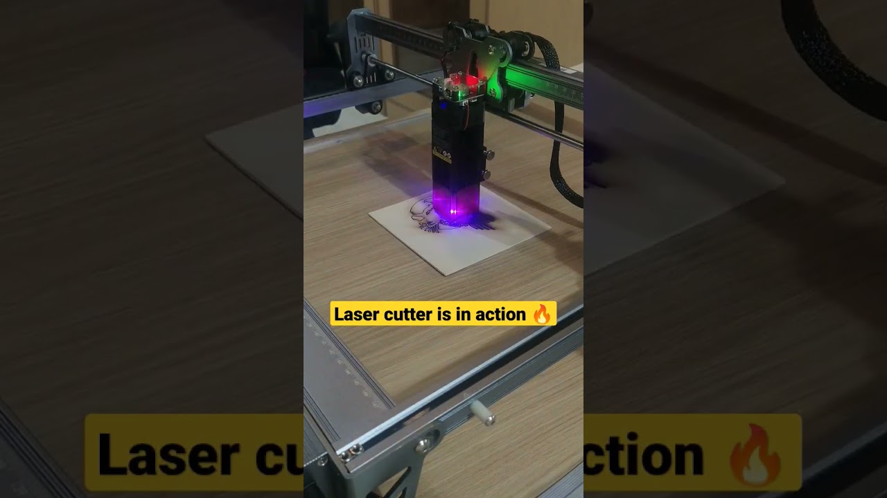creality laser cutter is in action 🔥#shots | printing using laser cutter
