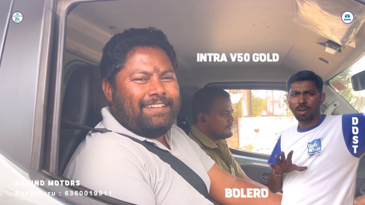 INTRA PICKUP V50 GOLD LX Test Drive and Feedback by Bolero 1.2 Model Customer and Dost LS Customer