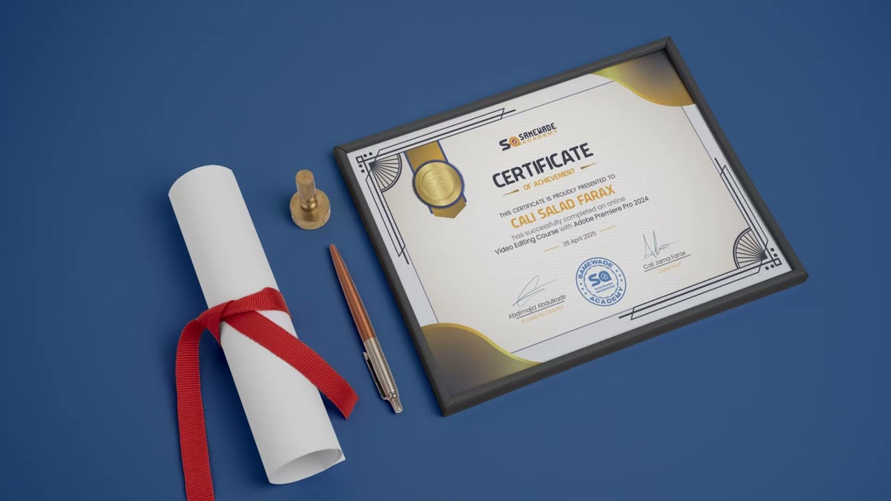 Certificate Design | Baro Sida Loo Sameeyo Shahaado 