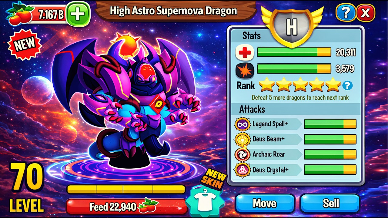 Dragon City: High Astro Supernova Dragon NEW SKIN | Ultimate Battle 2026! 😱