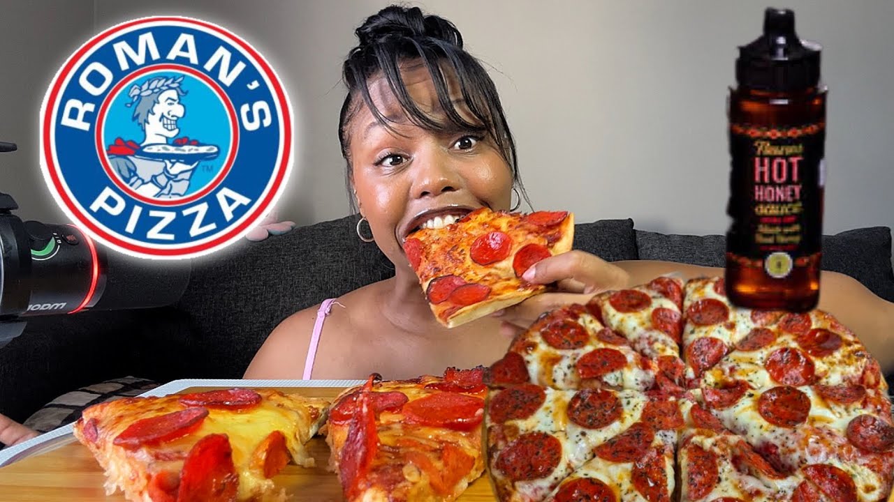 Hot Honey Roman’s Pizza Mukbang | Sweet & Spicy Bite Test 🍯🍕
