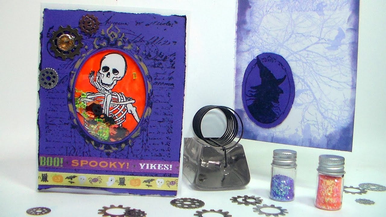 Stamp School 14: How to Make a Shaker Card {Halloween Skeleton Shaker!)