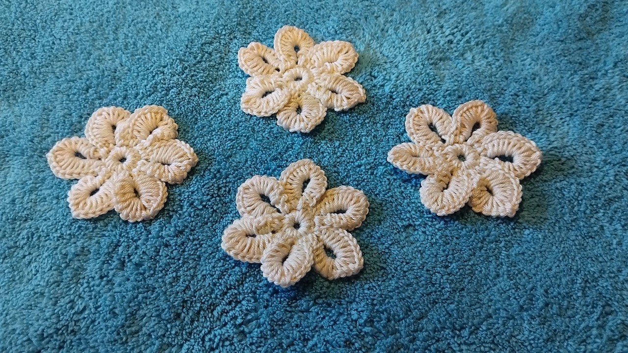 Цветок 🌼 3D Ирландское кружево. irish crochet. 