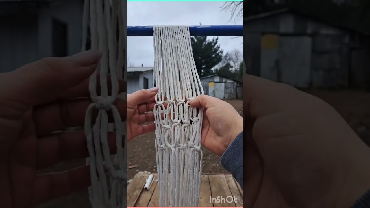 Bolso de macramé Con nudo cuadrado