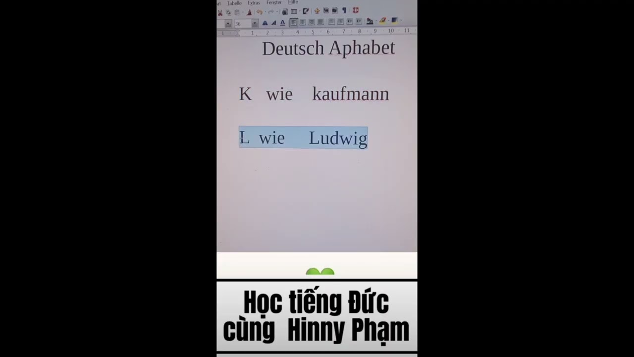 Cách đọc và phát âm bảng chữ cái tiếng Đức chuẩn và đơn giản. A 1