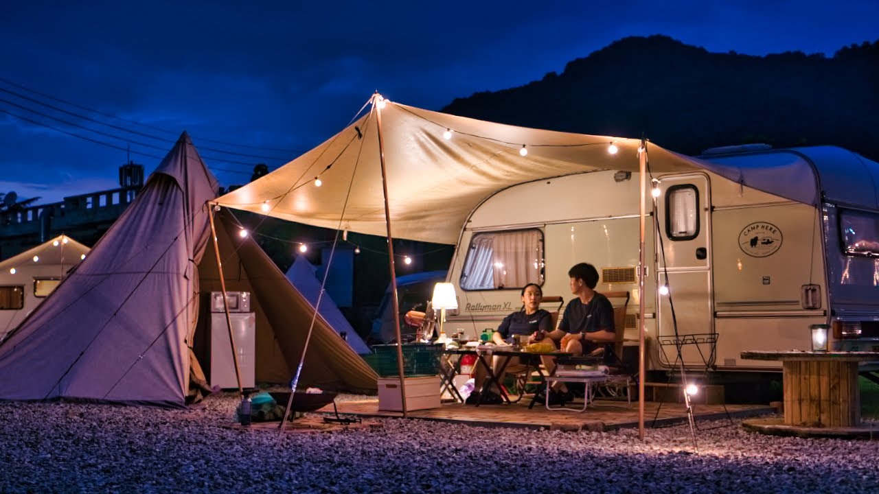 전주 한옥마을 인근 근교에서 즐기는 여름 카라반 글램핑 / 캠프히어 글램핑
