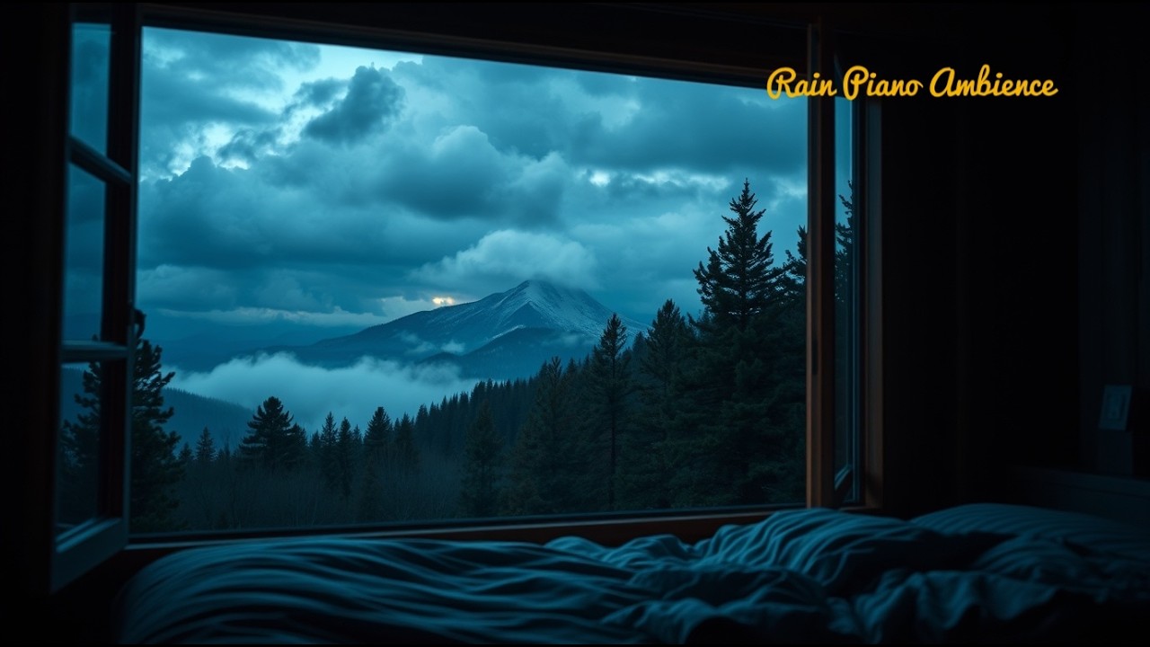 Late Night Rain & Peaceful Piano 🌙 Deep Relax for Tired Minds