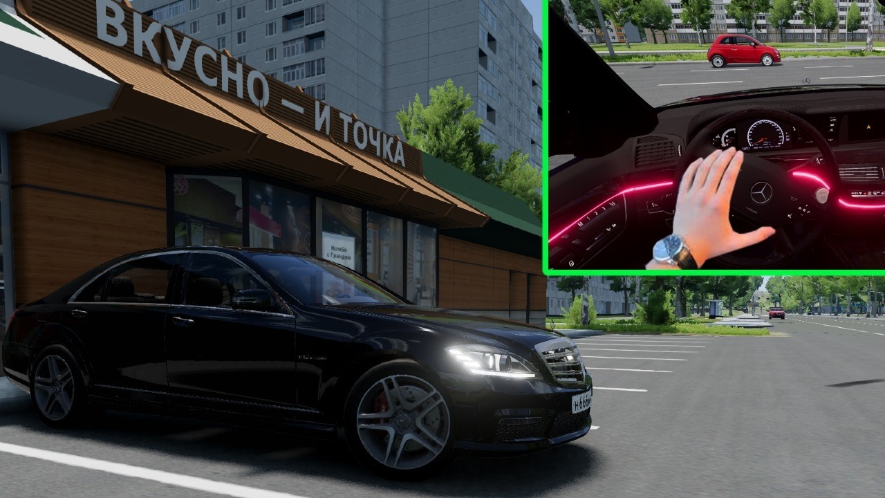 Хулиганю на 221 S-Class'е по Москве с G923 || BeamNG Drive
