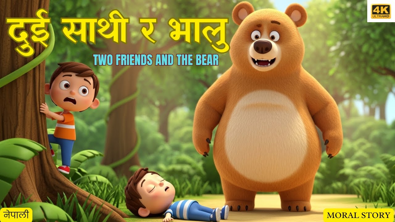 दुई साथी र भालुको कथा | Two Friends and the Bear | Nepali Moral Story | Baal Katha | #moralstory