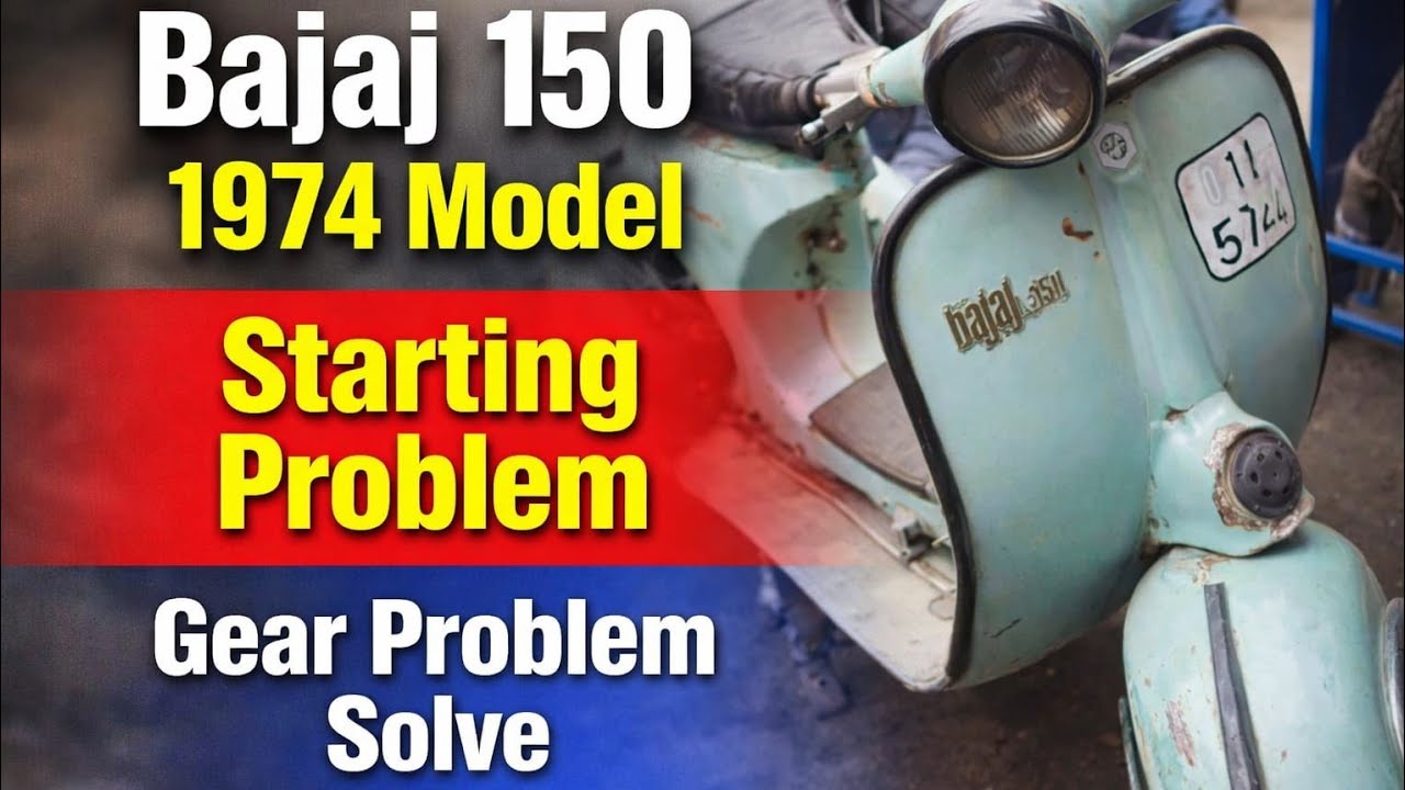 Bajaj 150 1974 model starting problem gear ki problem to sahi Kiya #automobile #bajaj150 #activa 