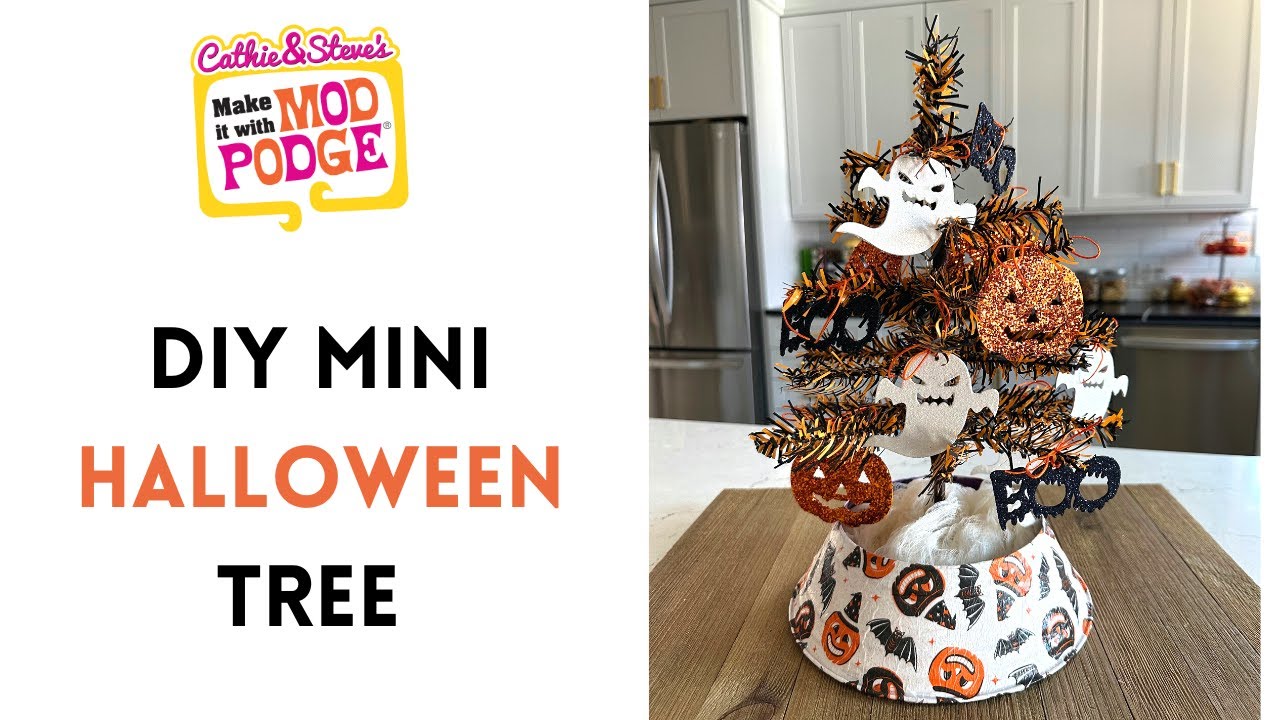 DIY Halloween Mini Tree with Dollar Tree Supplies