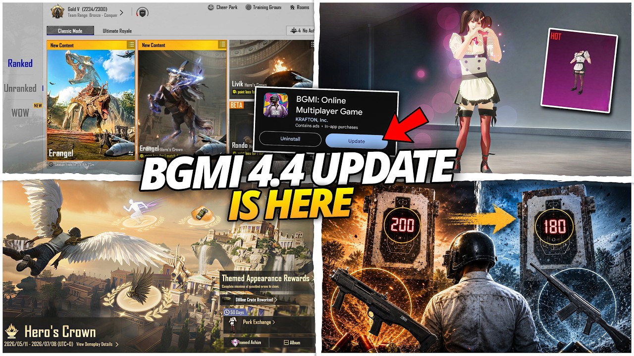 🔴 BGMI 4.4 UPDATE IS HERE / 2nd THEME MODE / NEW BIG CLASSIC CHANGES