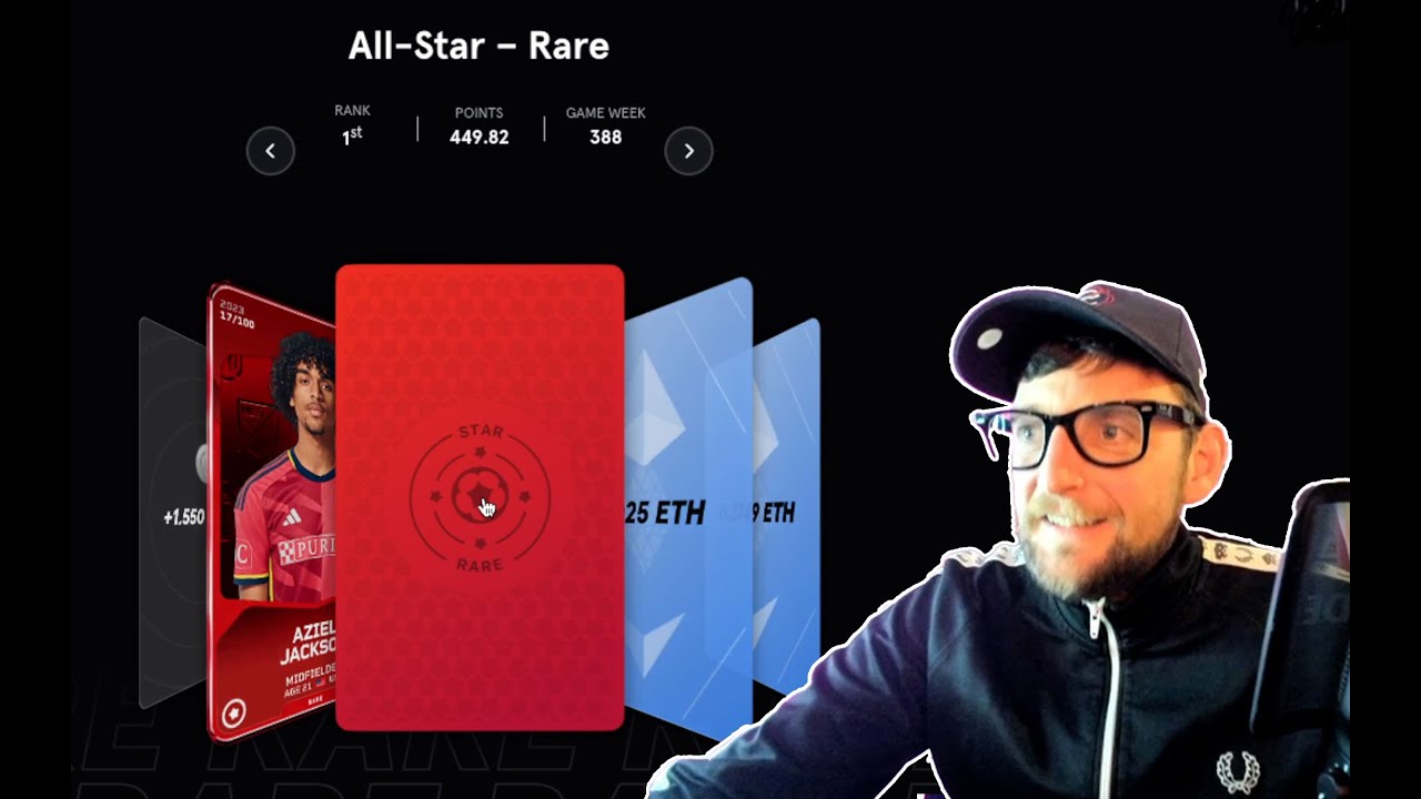 Sorare reward opening 🥇1st in all star rare