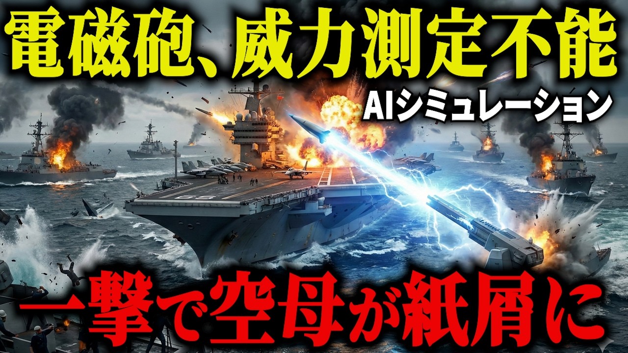 【閲覧注意】もしも中国が日本を舐めて攻撃したら…日本の極秘兵器「レールガン」がヤバすぎて艦隊が消滅ｗ【AIシミュレーション】