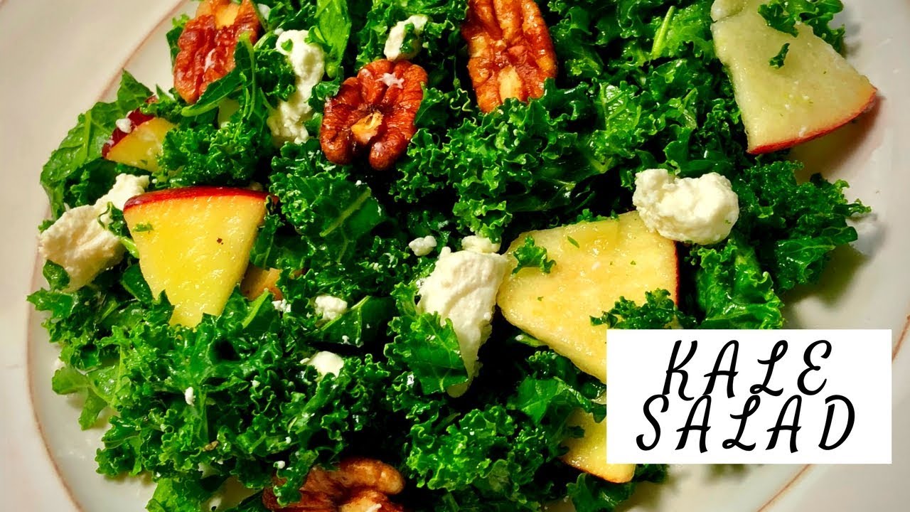 Kale, Apple & Pecan Salad recipe- Easy raw salad
