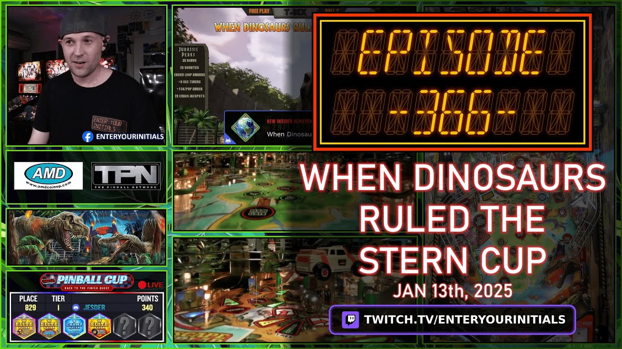 Episode 366 - Stern Pinball's Jurassic Park - When Dinosaurs Ruled The Stern Cup
