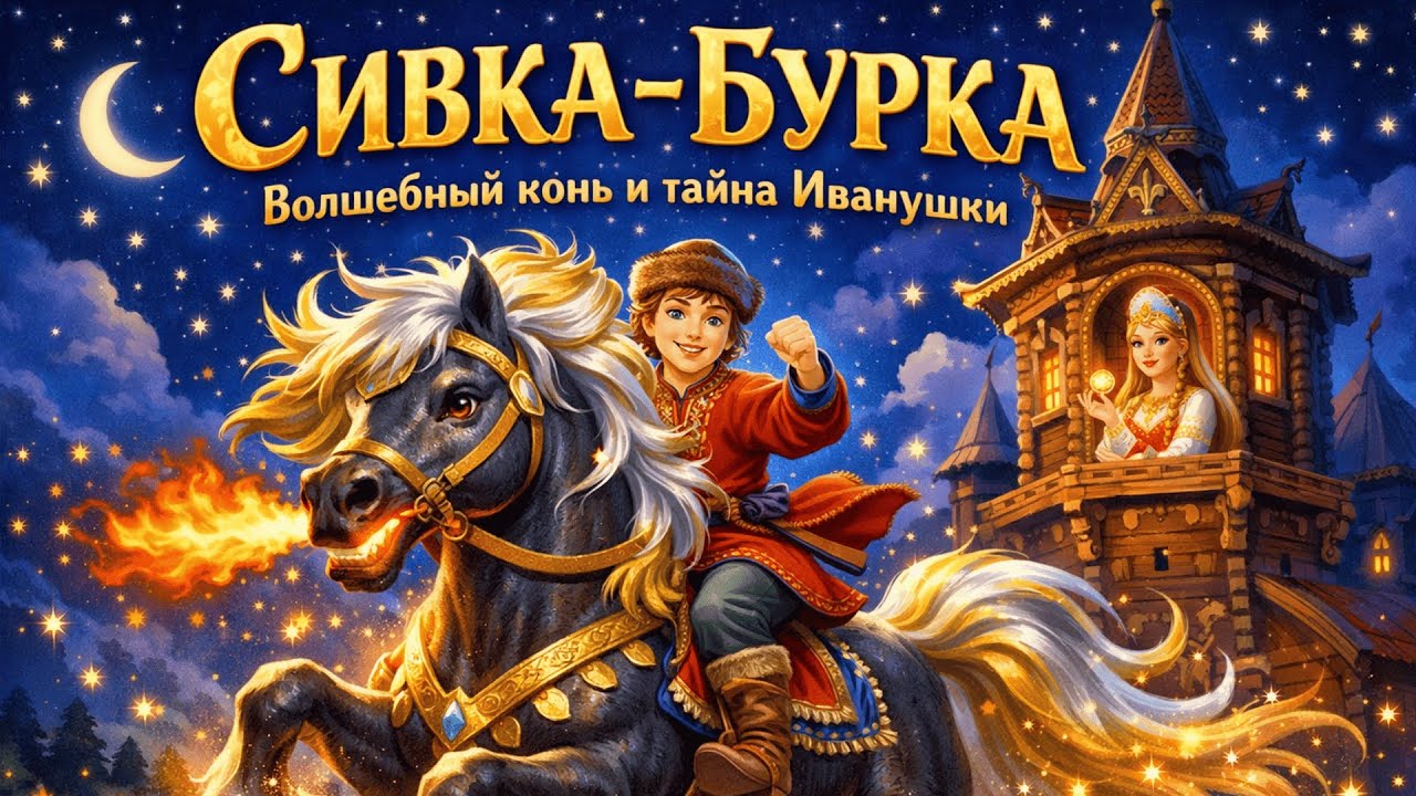 Слушать Сивка-Бурка — волшебная сказка про Иванушку, чудесного коня и царевну Елену Прекрасную