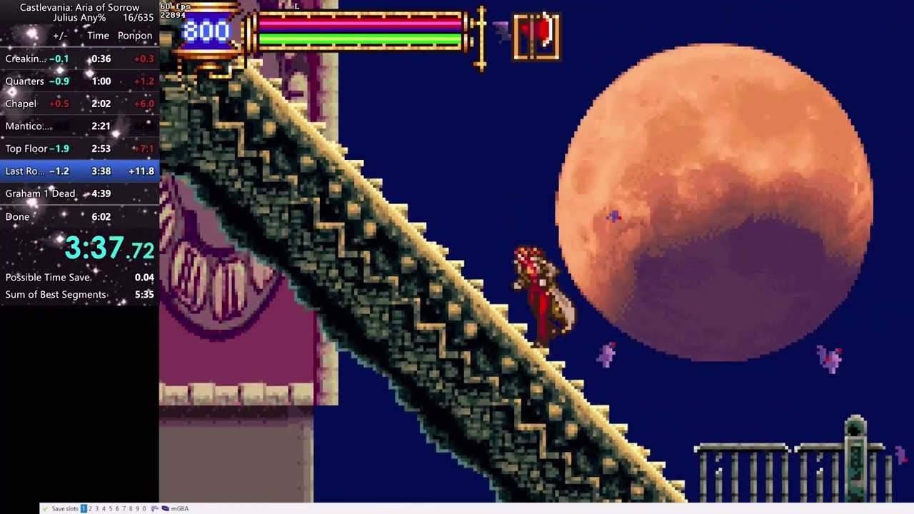 Aria of Sorrow - Julius Any% Speedrun in 5:50