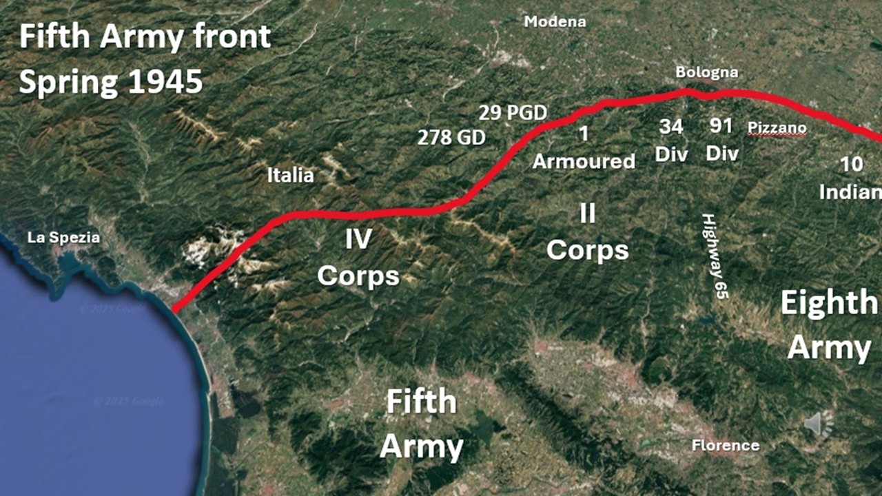 The preparations for the Allied offensive in April 1945