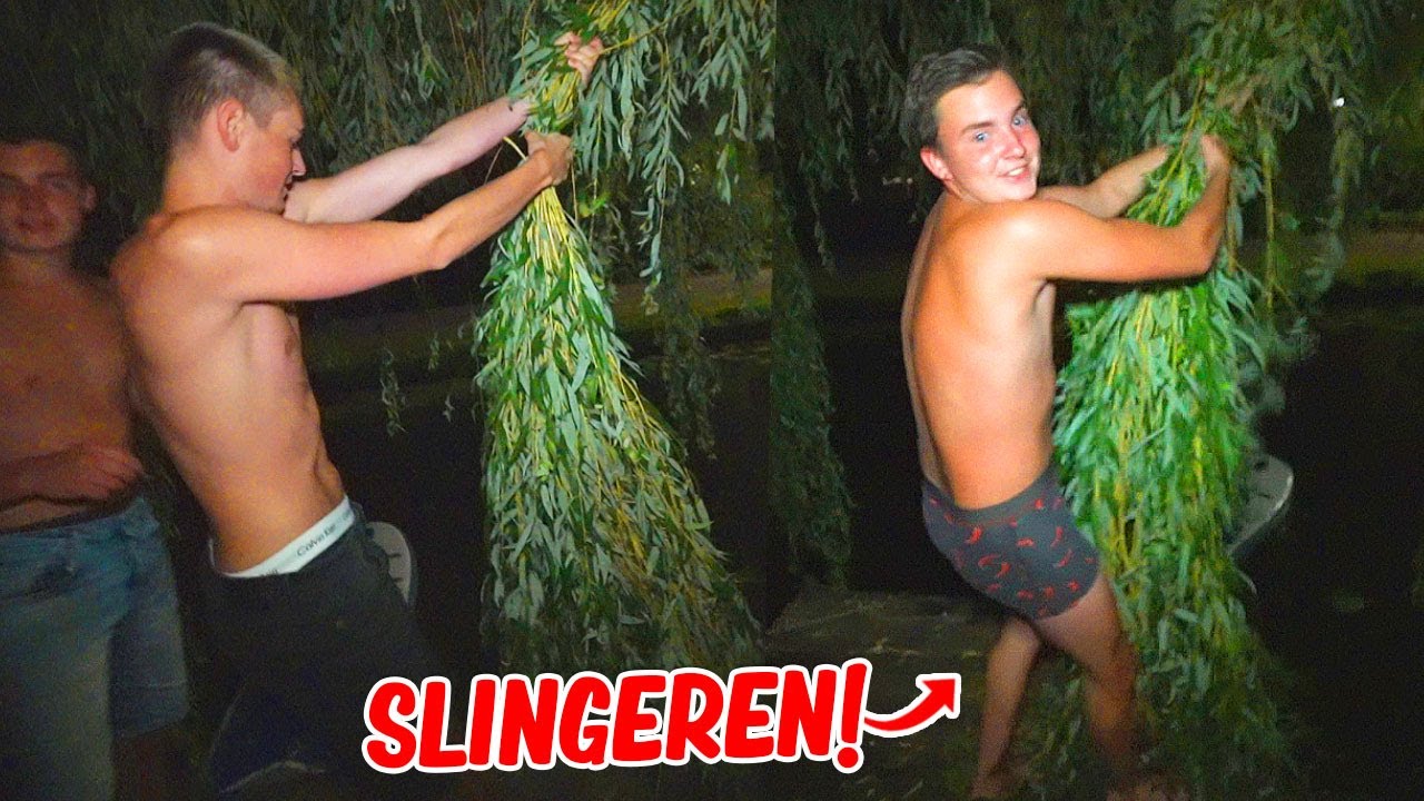 BOVEN HET WATER SLINGEREN AAN TAKKEN! 😂