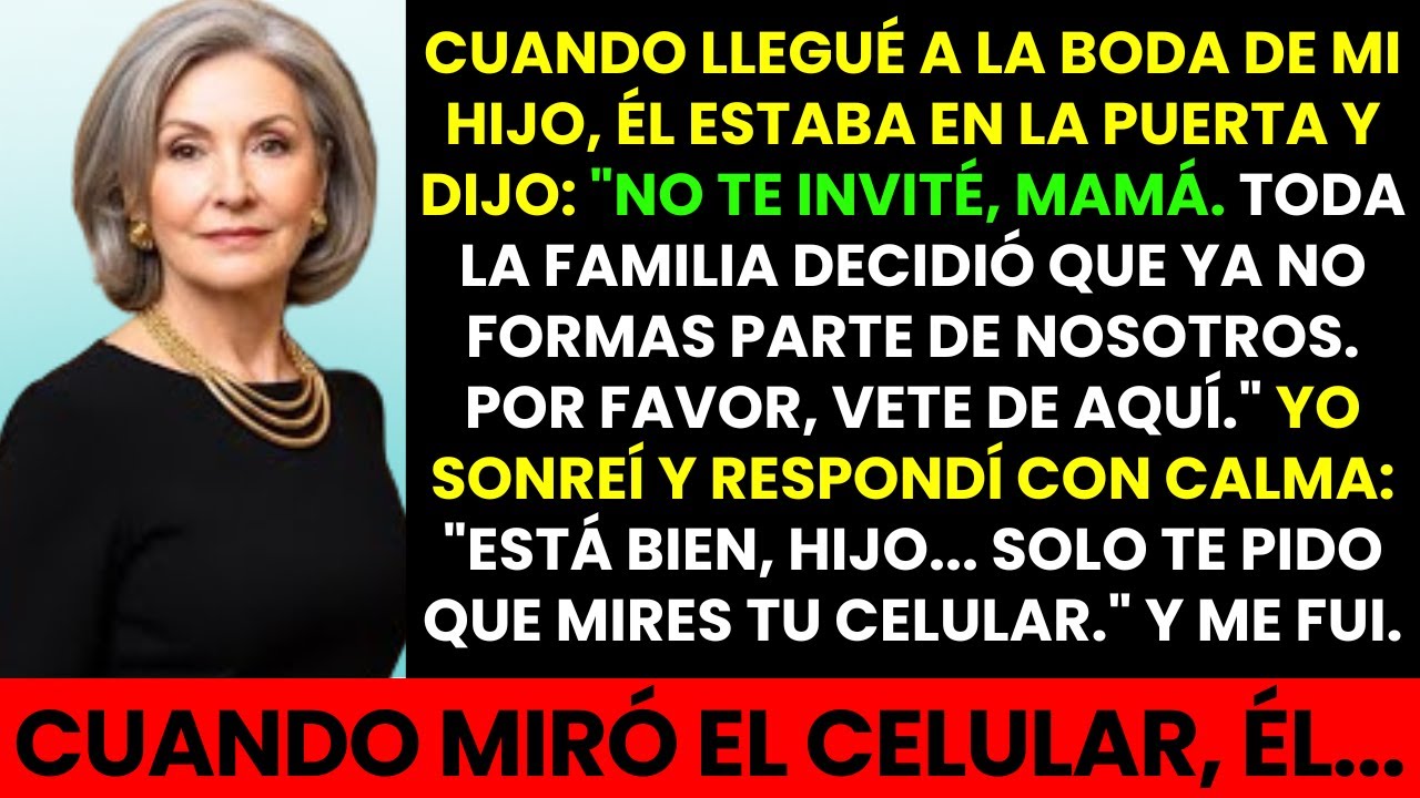Mi Hijo Me Rechazó En Su Boda… Pero Dejé Algo En Su Celular Que Lo Hizo Temblar...