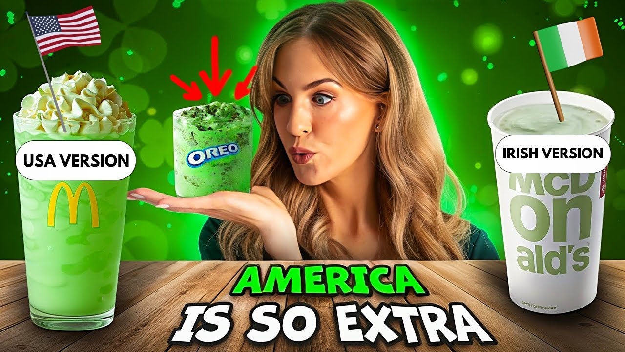 Irish Girl Tries Shamrock Shake & Shamrock McFlurry in Chicago | Why it is SO different to Ireland☘️
