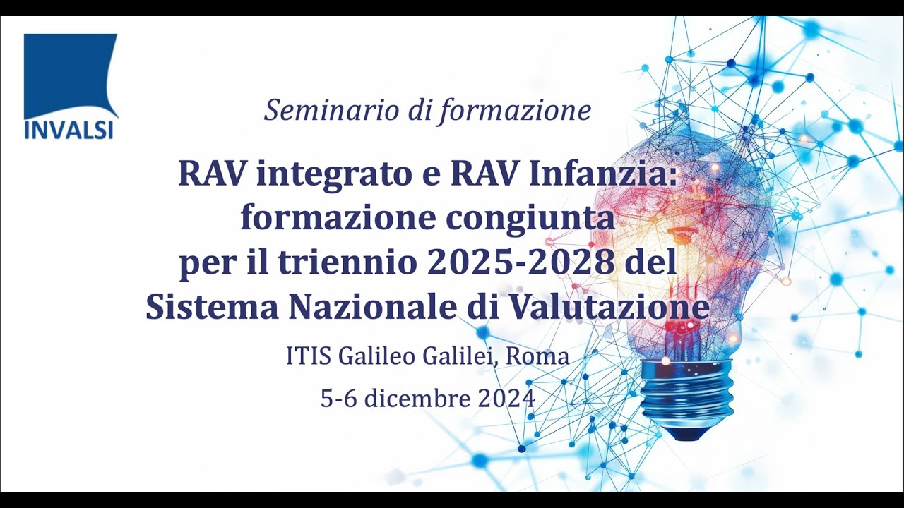 RAV integrato e RAV Infanzia: formazione congiunta per il triennio 2025-2028 del SNV 06/12/2024