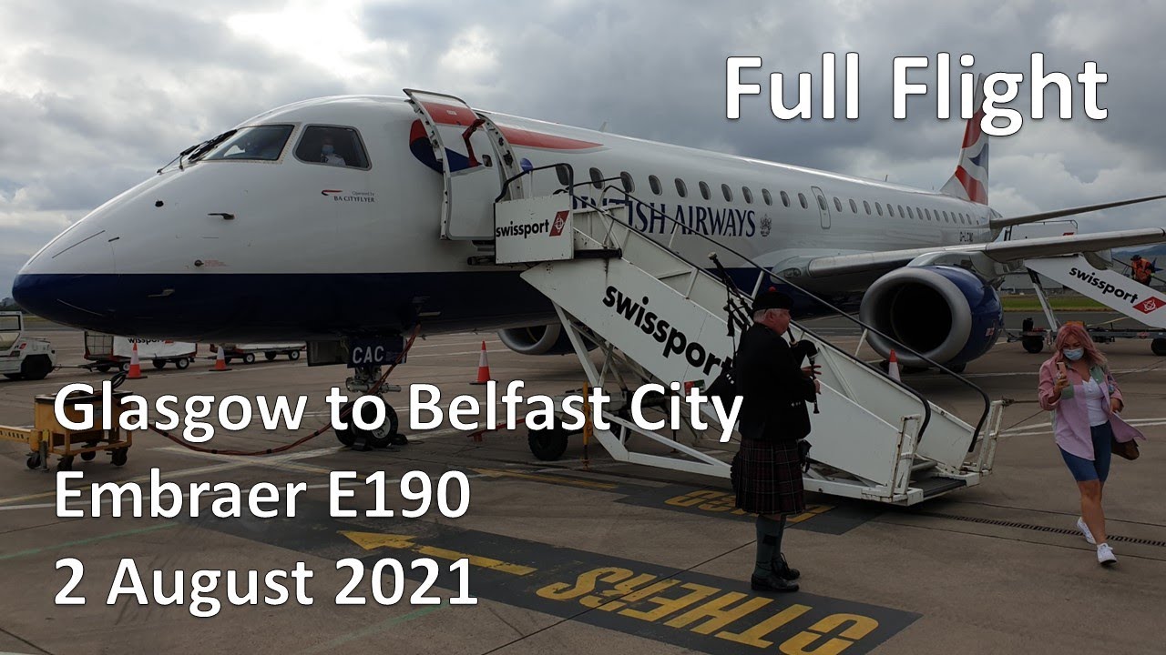 Full Flight video of *INAUGURAL* BA7326 Glasgow to Belfast City Airport