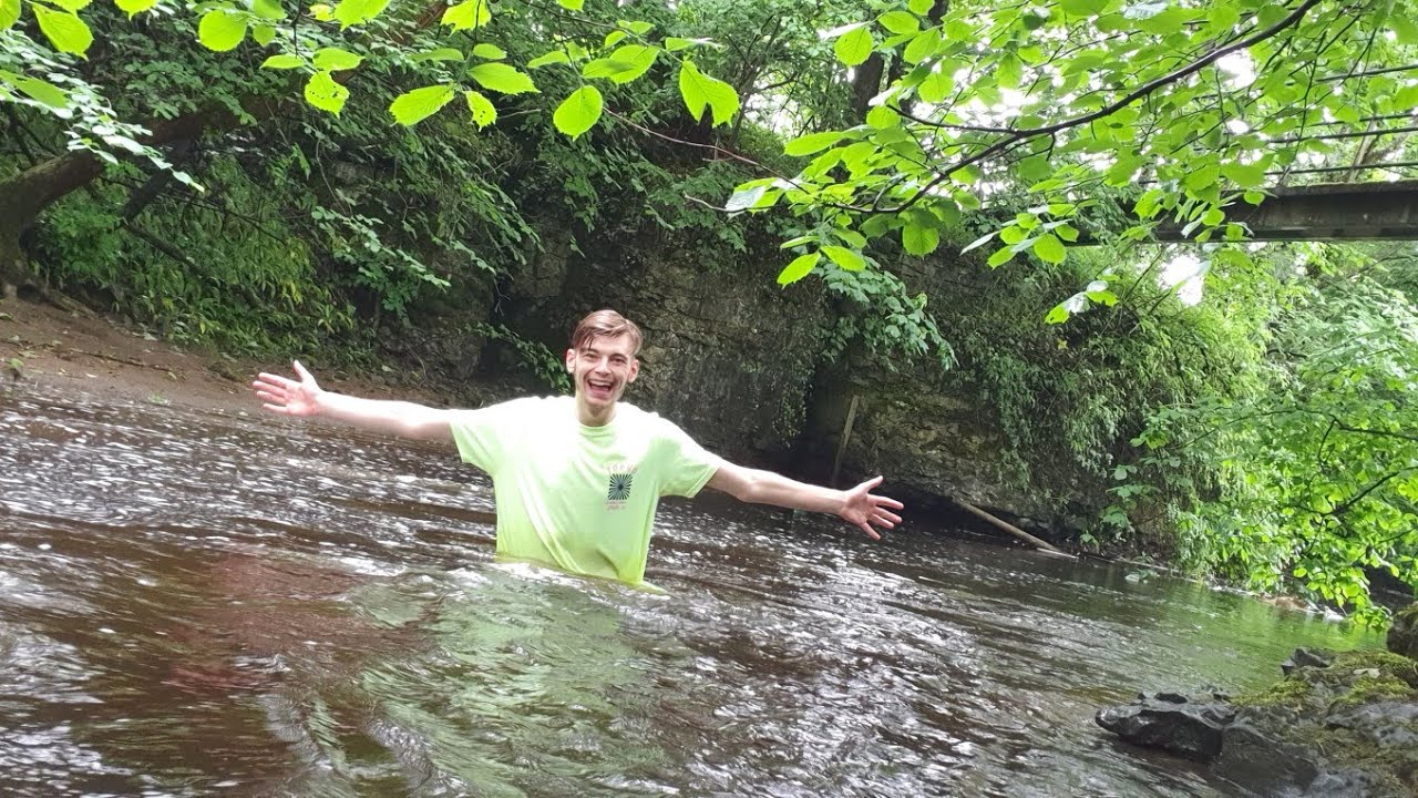 Swimming fully clothed!