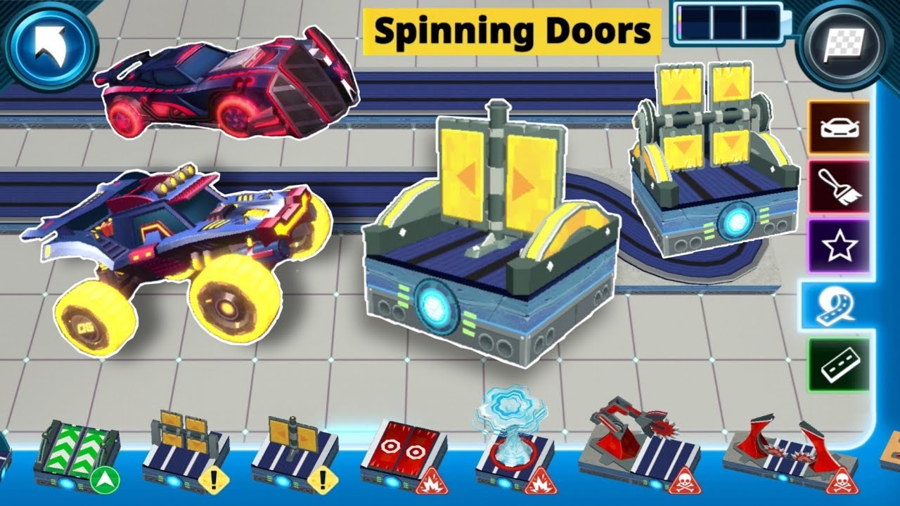 Hot Wheels Unlimited Racecraft - Junko and Charge Car Race in The Spinning Doors Track