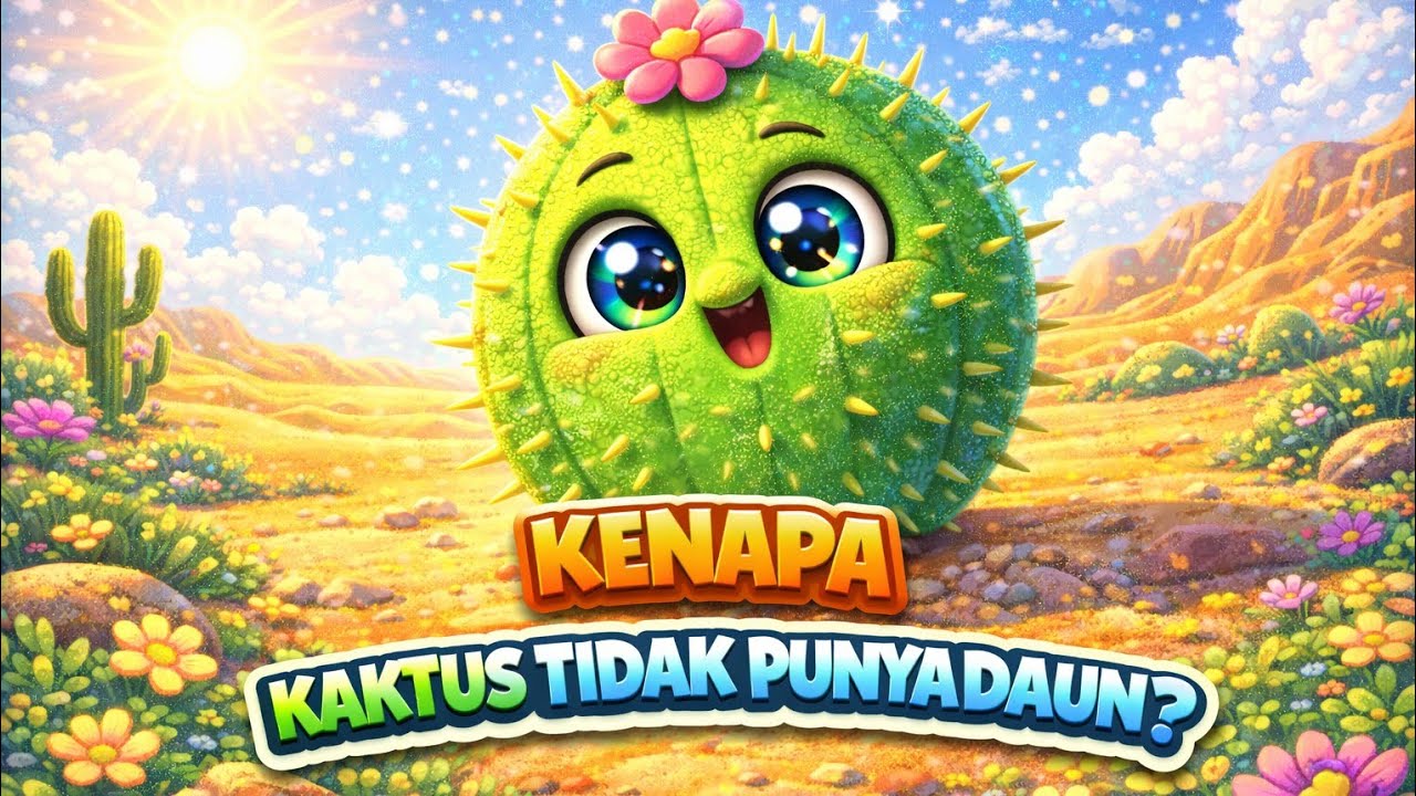🎬 Mengapa Kaktus Tidak Punya Daun? 🌵 Penjelasan Seru untuk Anak!