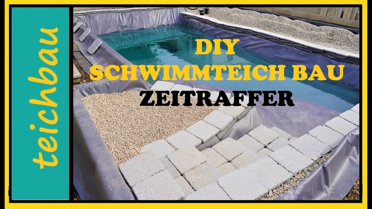 NATÜRLICHES SWIMMINGPOOL vom BAGGERN bis zur WASSERBEFÜLLUNG - ZEITRAFFER