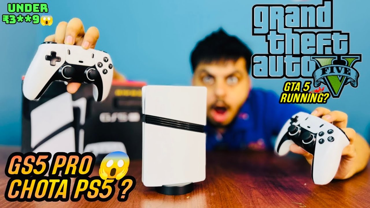 Mini PS5 Style GS5 PRO Console 🔥 11,000+ Games | Tekken 6, GTA, God of War Just ₹3799!