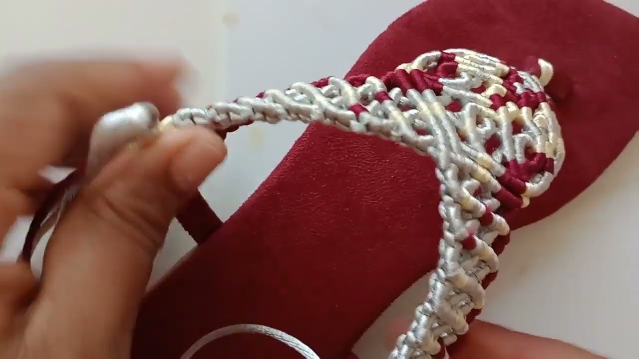 Sandalia MACRAME😱CIERRE CON hebilla, mod. sara tricolor. parte 3
