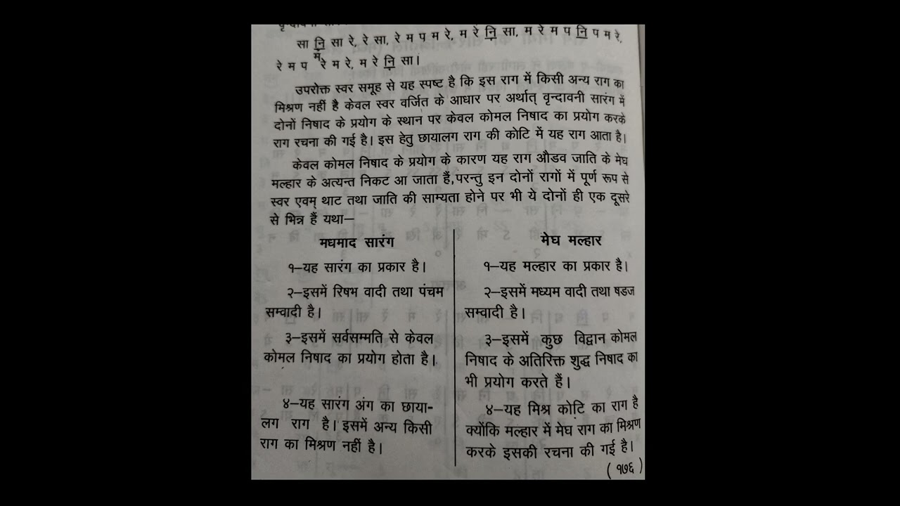 Madhmad Sarang Parichay tatha Meghmalhar se tulna...